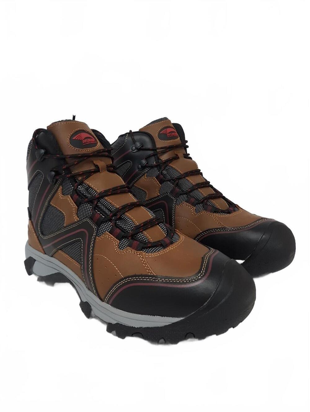 Avenger Men's Crosscut Mid Waterproof Work Boots Steel Toe Brown Size 12 EE